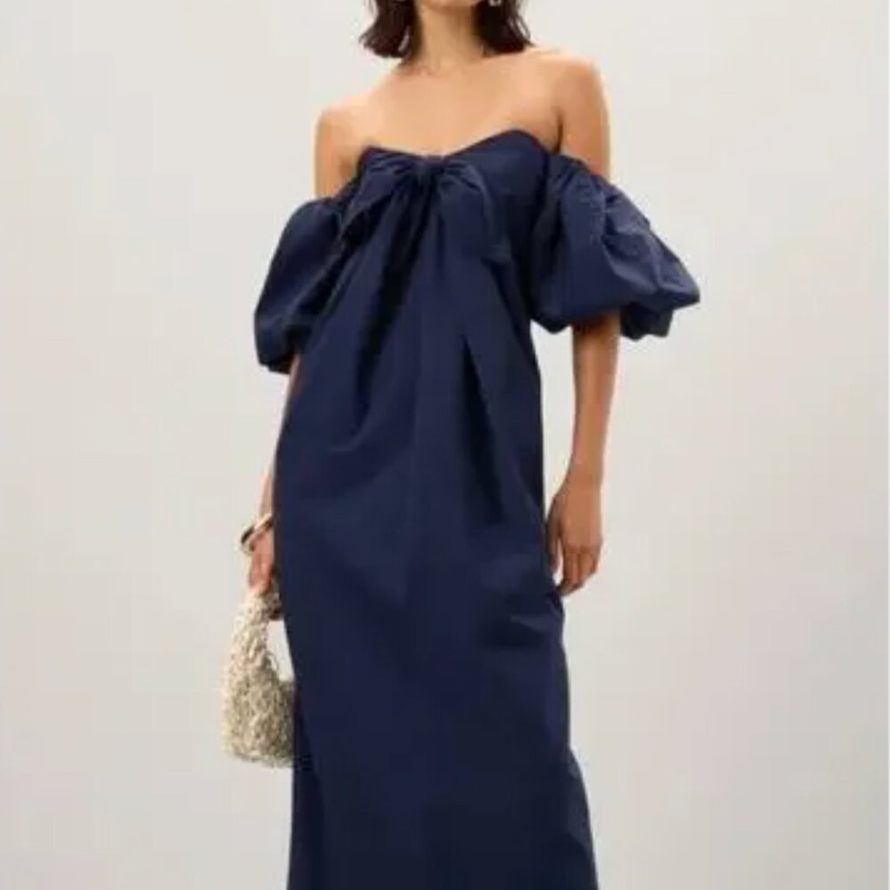CAROLINE CONSTAS Reyna Navy Dress - Size XS